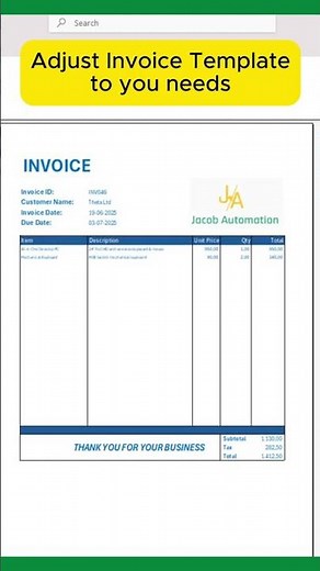 Editable Invoice Template for Freelancers & Creators