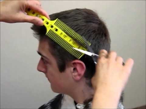 How to Cut Men's boy's Hair Short layer - Combpal Scissor Clipper Over Comb haircutting Tool Video 1