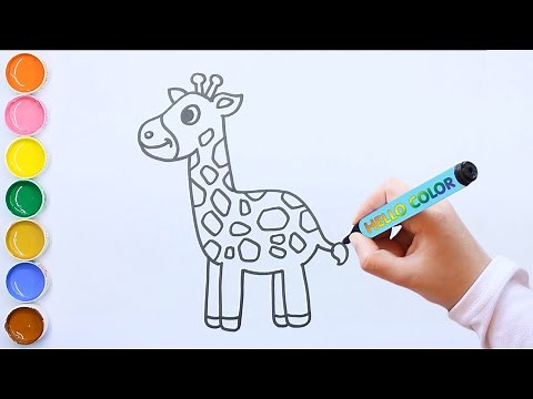 How to Draw a Giraffe Step by Step | Animals for Kids