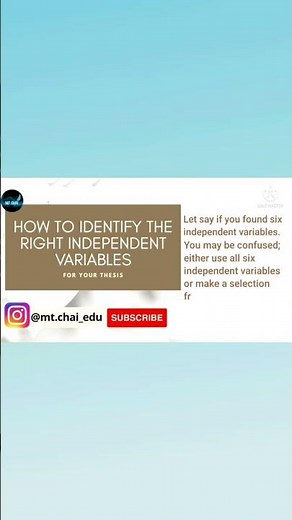 INDEPENDENT VARIABLE l HOW TO IDENTIFY l PART 1