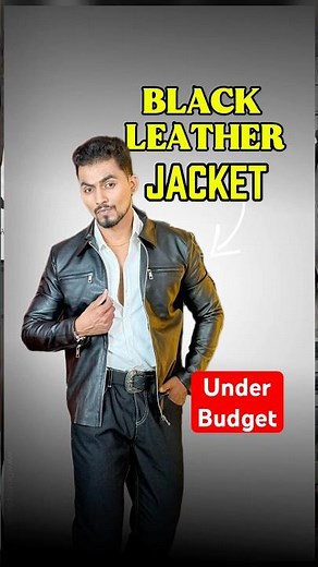 Best BLACK Leather Jacket for Men in Budget 💵