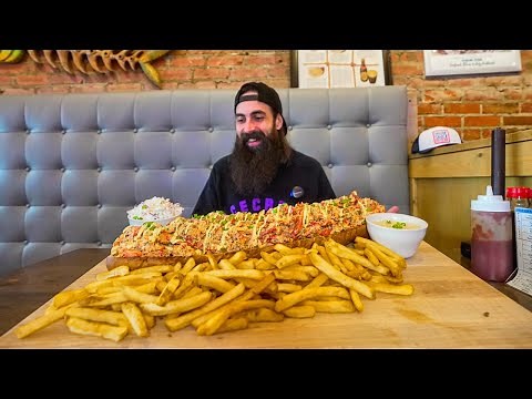THE HARDEST CHALLENGE I'VE DONE THIS YEAR...THE WORLD'S BIGGEST LOBSTER ROLL | BeardMeatsFood