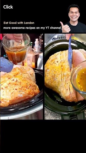 Easy Juicy Honey Glazed Ham in Crockpot for Holiday #shorts