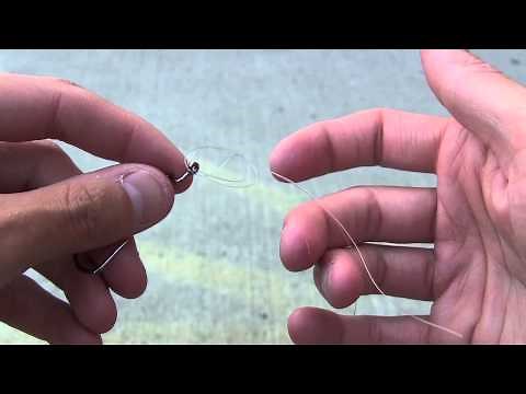 (HD) How to Tie a Palomar Knot with Fluorocarbon