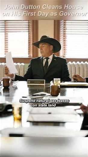 John Dutton Cleans House on His First Day as Governor. #show #yellowstone #shorts