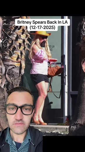 Britney Spears was spotted arriving back in Los Angeles from her trip to Cabo. She was accompanied by a fitness influencer by the name of Brandon Walker. I tried but couldn’t find much information on him. What do you think?? #britney #britneyspears #celebrity #losangeles #cabo