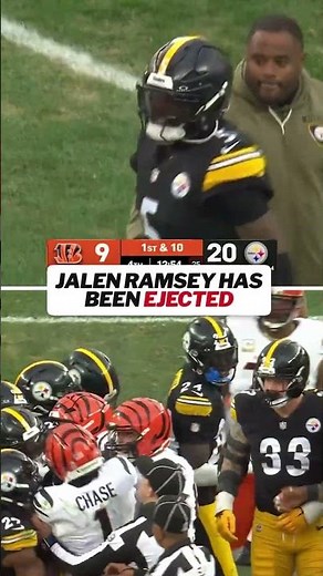Following a scuffle between Jalen Ramsey and Ja’Marr Chase, Ramsey was ejected #nfl