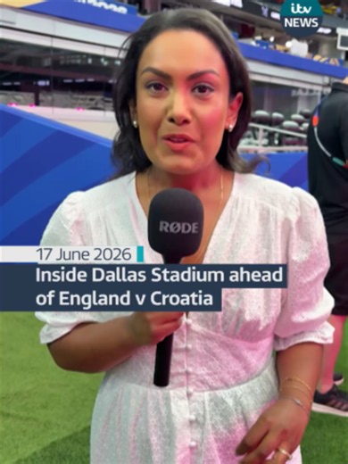 Here's a behind-the-scenes look inside Dallas Stadium in Texas ahead of England's World Cup clash against Croatia on June 17th. From VIP seats to pink artificial lights and stadium announcing, the US hosts are making sure to put on a show. #england #croatia #worldcup