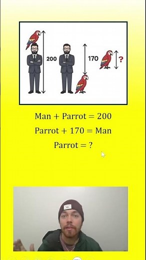 How Tall Is The Parrot? #maths #math #algebra