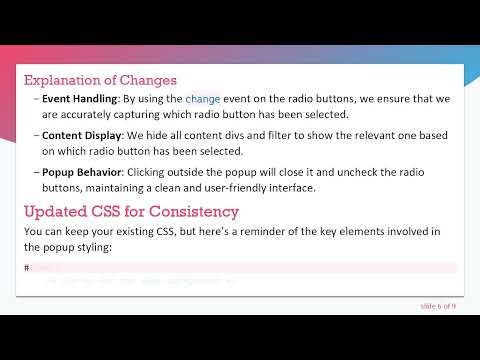 How to Show Dynamic Popup Content Based on Label Clicks with jQuery