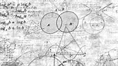 Floating math symbols and equations fill the space as the camera...