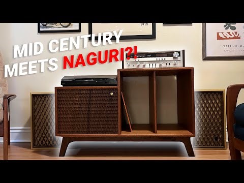 Building a Mid Century Modern Audio Cabinet with Japanese Styling