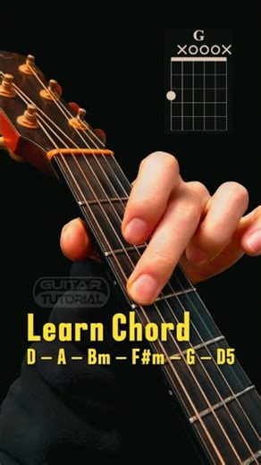 Master These 6 Guitar Chords in 60 Minutes! (D – A – Bm – F#m – G – D5) #TopHits #fyp #shorts