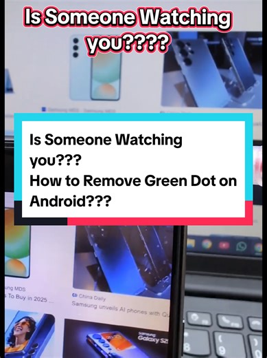 Is Someone Watching you??? How to Remove Green Dot on Android???? #privacy #cybersecurity #android #tipsandtricks #learnontiktok
