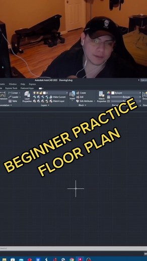 Beginner Practice Floor Plan in AutoCAD