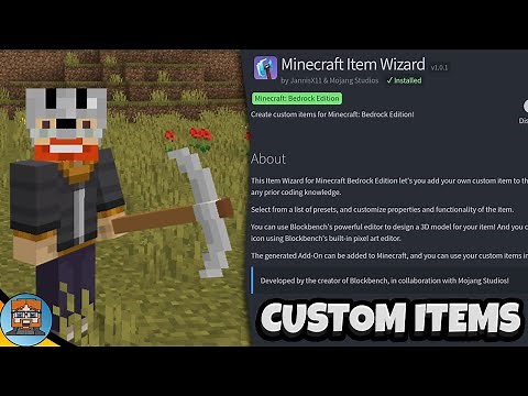 How to Make Minecraft Bedrock Custom Items | Blockbench Tutorial
