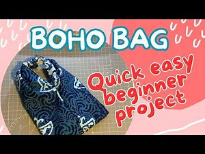 How to sew an easy DIY boho style bag easy beginner purse