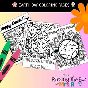 Earth Day Coloring Pages for Kids – Printable Spring Activity Sheets | Recycle, Nature, and Earth Art | Instant Classroom Download - Etsy