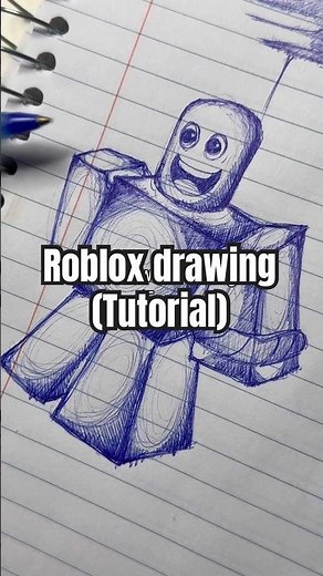 How to draw a roblox character (easy tutorial). Drawing on paper. #art #roblox #howtodraw #artshorts