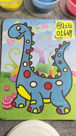 Dinosaur 🦕 #sandpainting #satisfying #tiktokviral