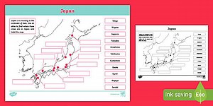 Japan Map Labeling Worksheet