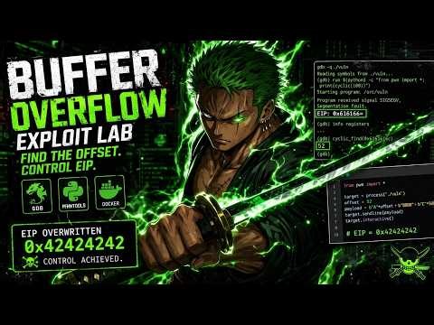 Buffer Overflow Lab: Finding the EIP Offset and Building a Pwntools Exploit