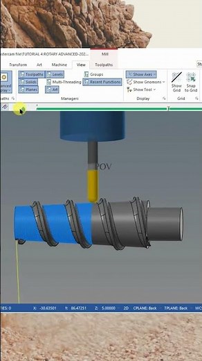 17-Mastercam 4Axis Flowline Finish #How To Create Mastercam 4Axis Flowline Toolpath #4Axis Training