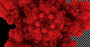 Red color Smoke Alpha Background