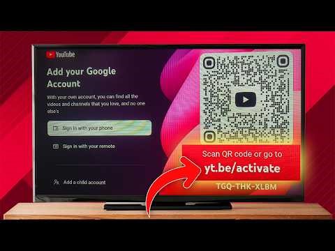 Scan With Your Phone Or Go To Yt.be/activate | Sign in with your Google Account Smart LED TV