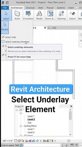 ✅ Select Underlay Elements in Revit 🏛️ | Quick Tip for Clean Modeling