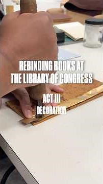Part 3 of 3: Conservation interns rebinding books from the Thomas Jefferson Library Collection