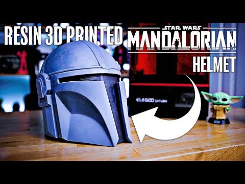 How to 3D Print a Mandalorian Helmet on the Elegoo Saturn! Resin Welding!