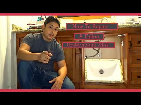 How to repair a fallen undermount sink