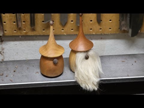 Wood turning gnomes! #lathe #woodworking #gnomes