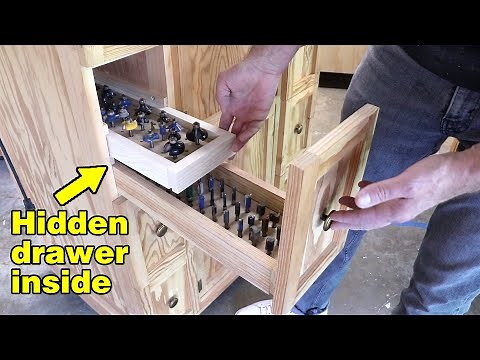 Router bit storage in my router table.