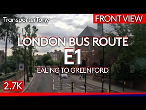 London Bus Route E1 journey from Ealing Broadway to Greenford