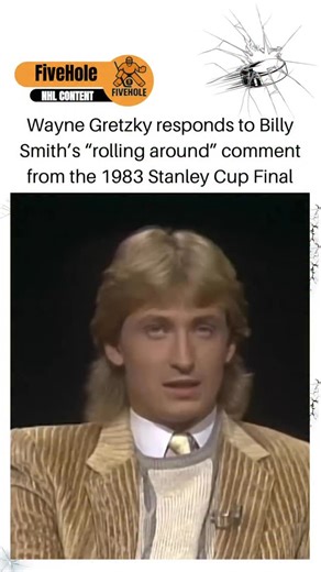 Five Hole on Instagram: "Wayne Gretzky addresses Billy Smith’s claim that he was “rolling around” after a slash during the 1983 Stanley Cup Final. In this interview, Gretzky breaks down the situation and gives his side of one of the more talked-about plays from that series. #WayneGretzky #BillySmith #StanleyCupFinal #1983Final #NHLHistory #VintageHockey #HockeyHistory #NHLThrowback #HockeyLegends #FiveHole #ClassicHockey #OldSchoolHockey"