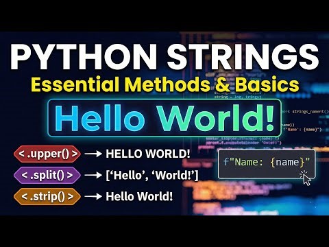 Python Strings: Guide to Basics & Essential Methods#Python #PythonStrings #Programming #Coding