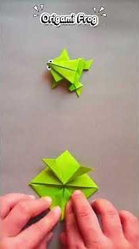 Easy Origami Frog Tutorial | Cute Jumping Frog Paper Craft