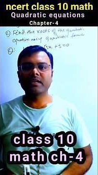 quadratic equations class 10 chapter 4 exercise 4.3 | how to use quadratic formula to find roots |