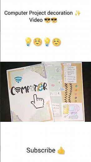 Computer Assignment decoration ✨ idea for school project #art #short