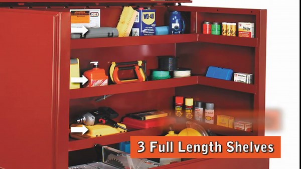 Crescent Jobox 60 in. W x in. 24 in. D x 60 in. H Heavy Duty Steel, 2 Door, Drawer Storage Cabinet with Site-Vault Locking System 1-679990