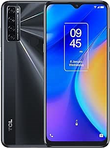 TCL 20 SE 6.82" Unlocked Cellphone, 4GB RAM + 128GB ROM, US Version Android Smartphone 48MP AI Quad-Camera, 5000mAh Mobile Phone, Dual Speaker, OTG Reverse Charging, Android 11, Nuit Black