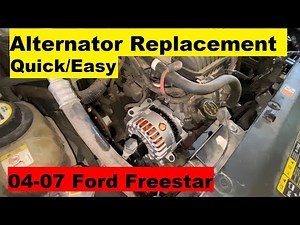 How To Change Alternator Ford Freestar V6 04 05 06 07 2004 2005 2006 2007