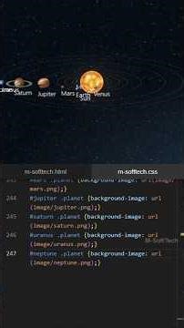 3D Solar System of Galaxy Animation Pure CSS and HTML | Solar System Animation CSS