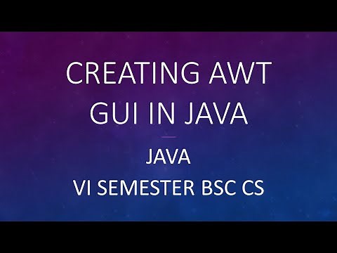 Creating a simple Java GUI application using AWT components