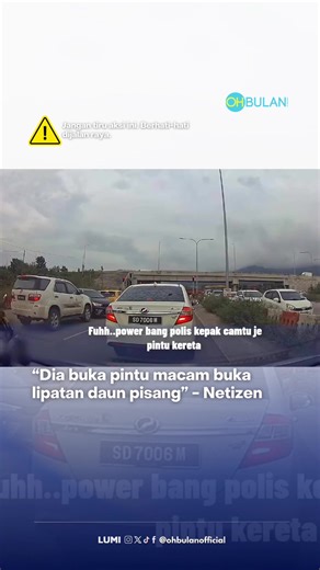 Terkesima sekejap min tengok 😌 Sumber: kepalaberputar #ohbulan #polis #kepak #pintu