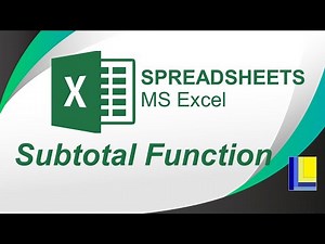 MS Excel | Subtotal function