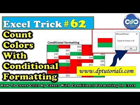 How To Count Cells By Colors With Conditional Formatting In Excel || How To Count Colored Cells