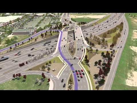 Diverging Diamond Interchange Animation